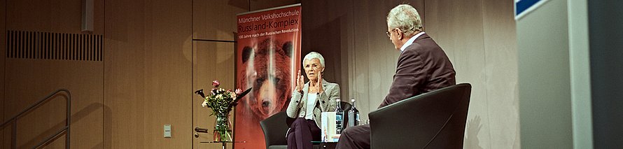 Foto Christian Ude im Gespräch mit Gabriele Krone-Schmalz